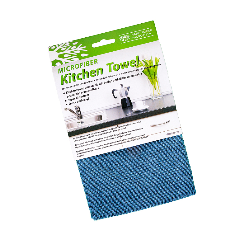 Полотенце кухонное 40х60 см, (голубое)