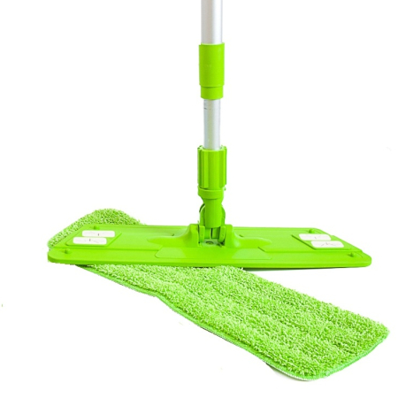 Швабра с насадкой для влажной уборки "ECO STANDART" (зеленый)