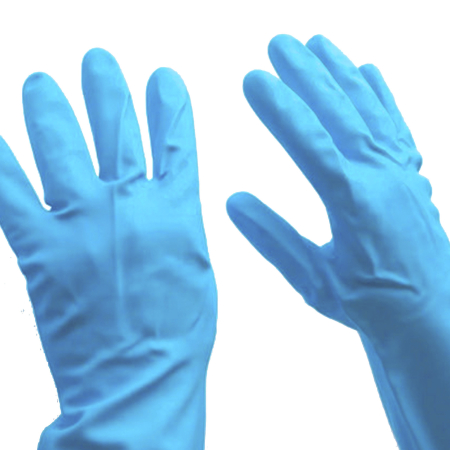 Универсальные виниловые перчатки  SMART размер S (голубые)