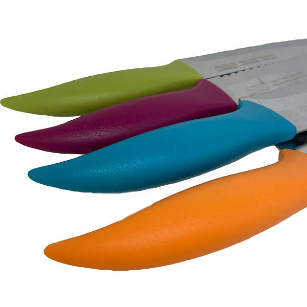 Набор ножей на подставке Sallema 4 шт, цветные