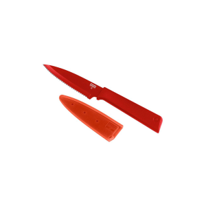 Нож малый Kuhn Rikon Colori зубчатое лезвие, красный