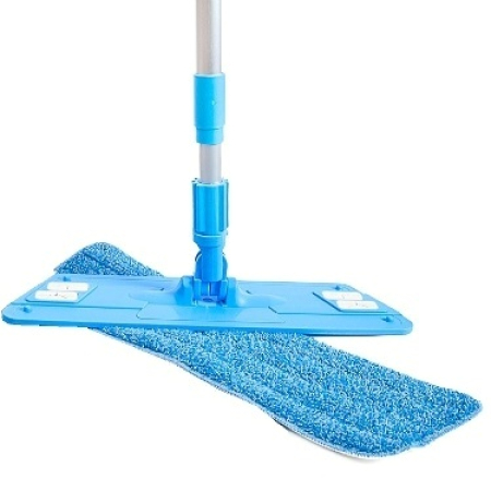 Швабра с насадкой для влажной уборки "ECO STANDART" Белый Кот (голубой)
