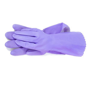 Защитные виниловые перчатки "Блеск", (фиолетовые), (размер S)