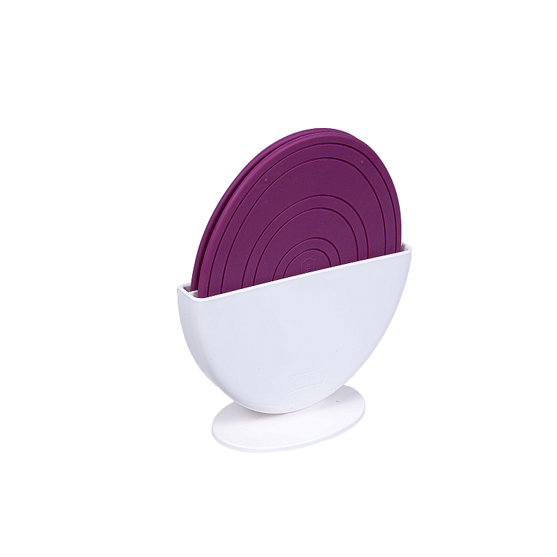 Прихватки силиконовые универсальные Sallema Egg Trivet, малиновые