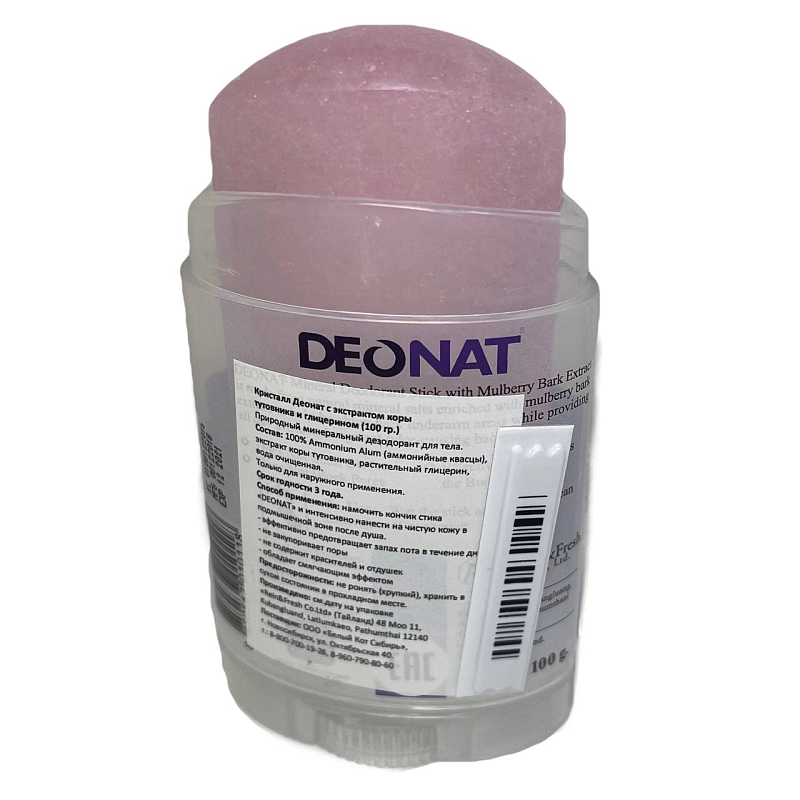 Дезодорант-Кристалл "ДеоНат" с экстрактом коры тутовника, 100 г